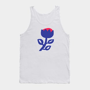 Royal Blue Flower Tank Top